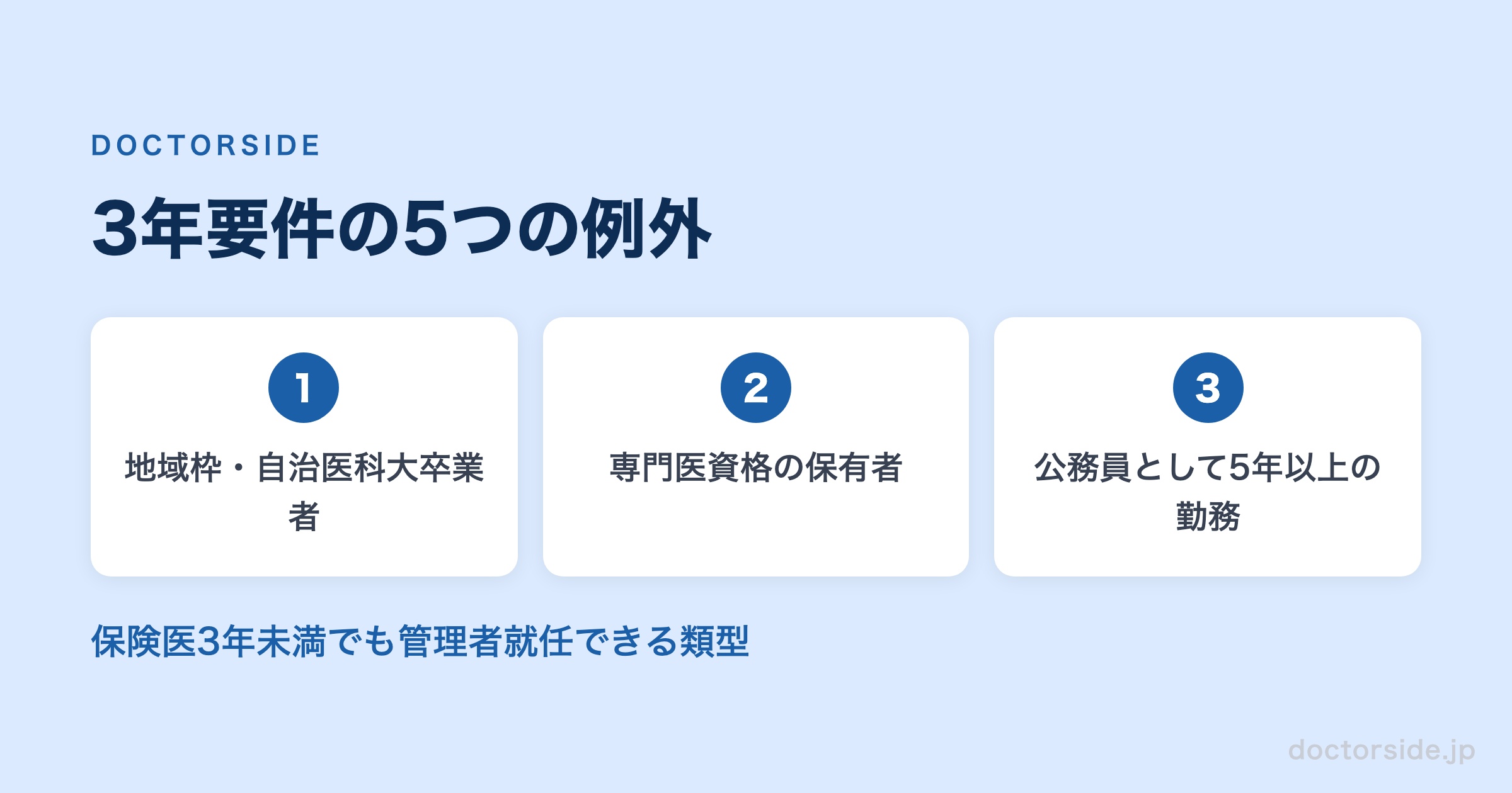 3年要件の5つの例外