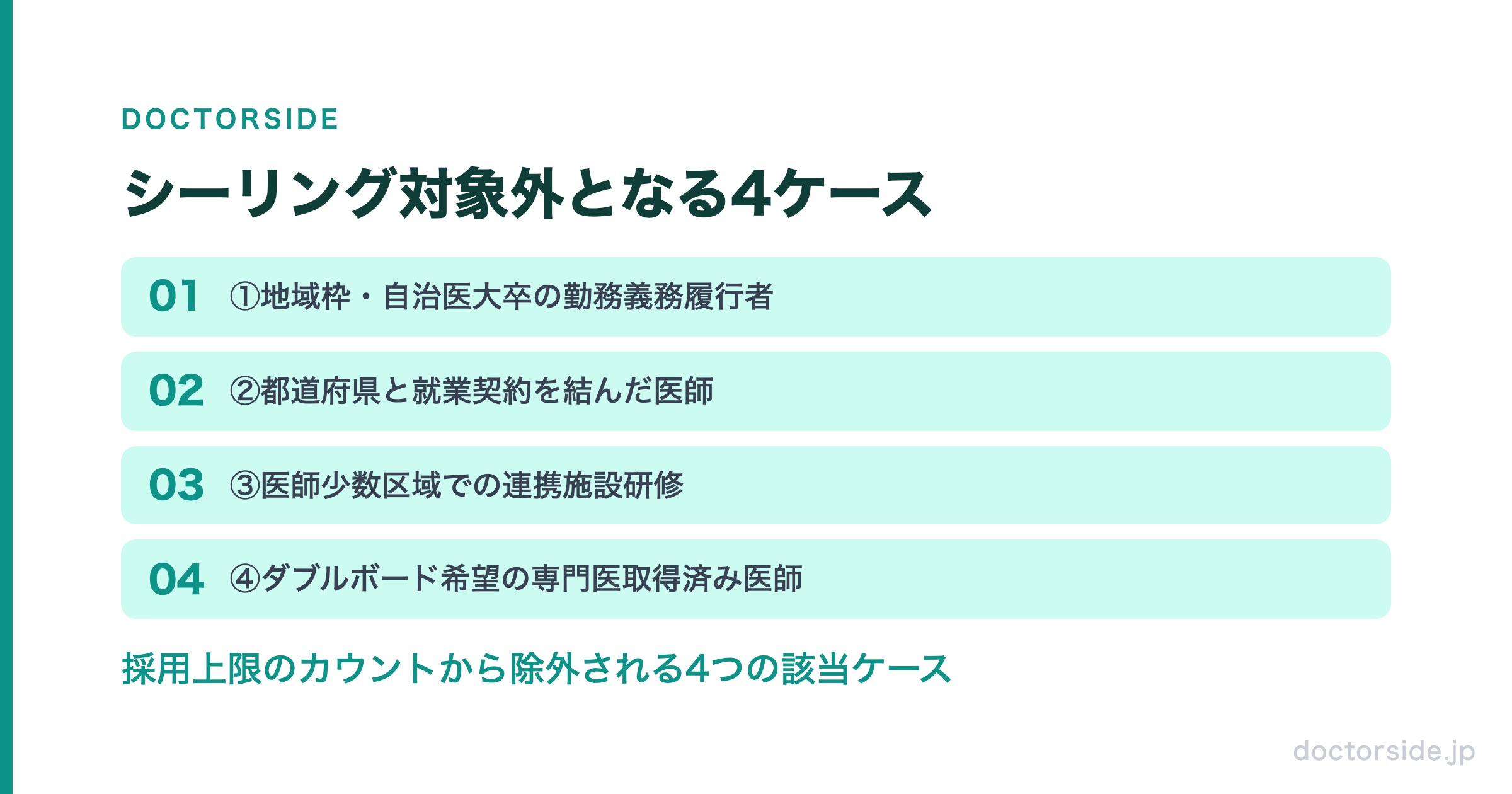 シーリング対象外となる4ケース
